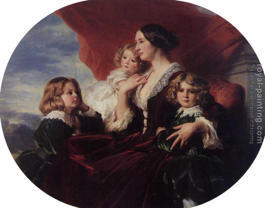 Franz Xavier Winterhalter : Elzbieta Branicka Countess Krasinka and her Children